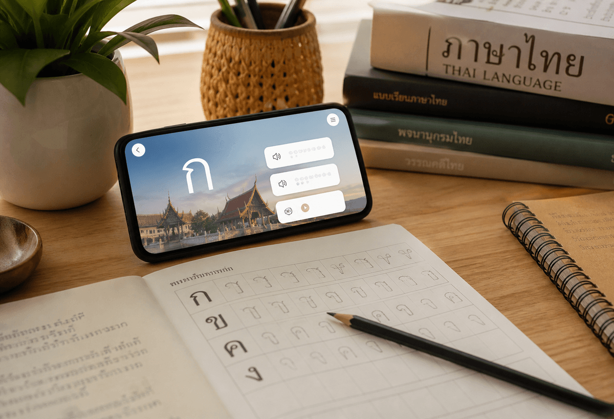 Thai Alphabet Learning App project visual
